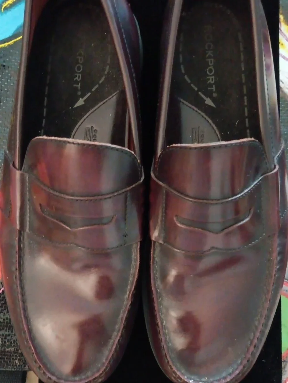 Rockport Men’s Maroon Leather Penny Loafers